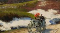 04 HUGO CHARLEMONT JIZDA AUTEM 1900 OBLASTNI GALERIE LIBEREC DETAIL 2